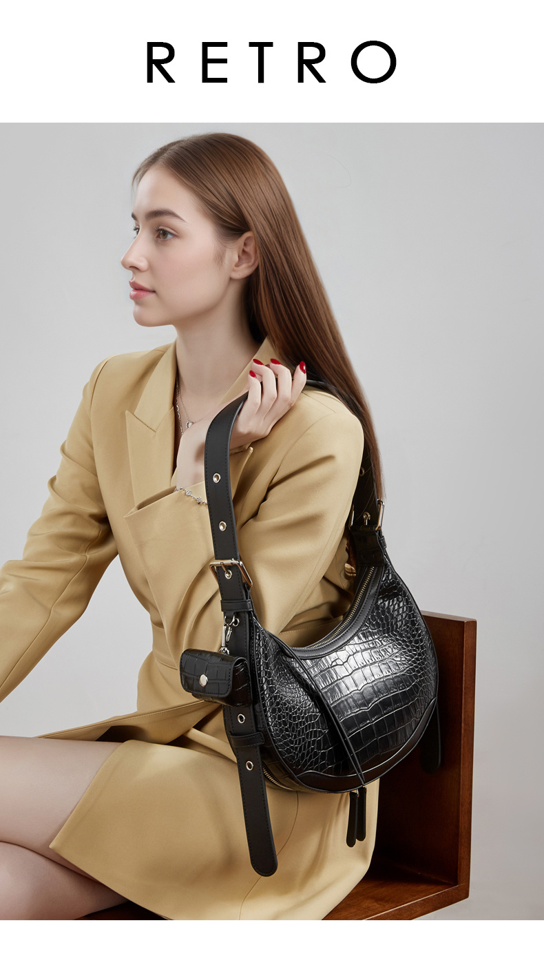 Bolso Media Luna Cocodrilo 2026